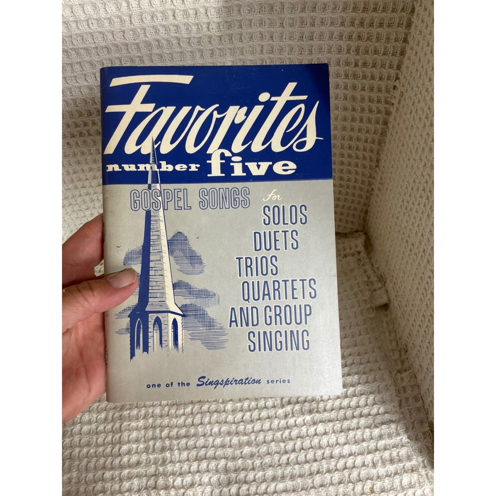 Vintage Singspiration Favorites Number Five Gospel Songbook 1961 Blue White